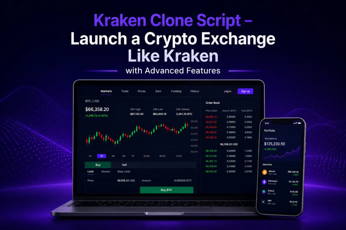 Kraken Clone Script – Launch a Crypto Exchange Like Kraken with Advanced Trading Features