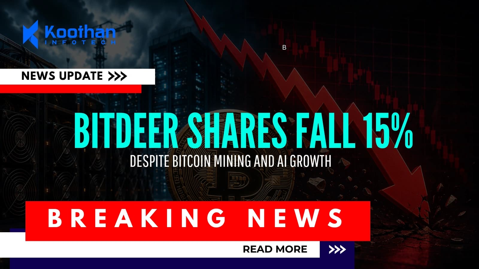 Bitcoin Miner Bitdeer Shares Fall 15% Despite Revenue Growth and AI Expansion
