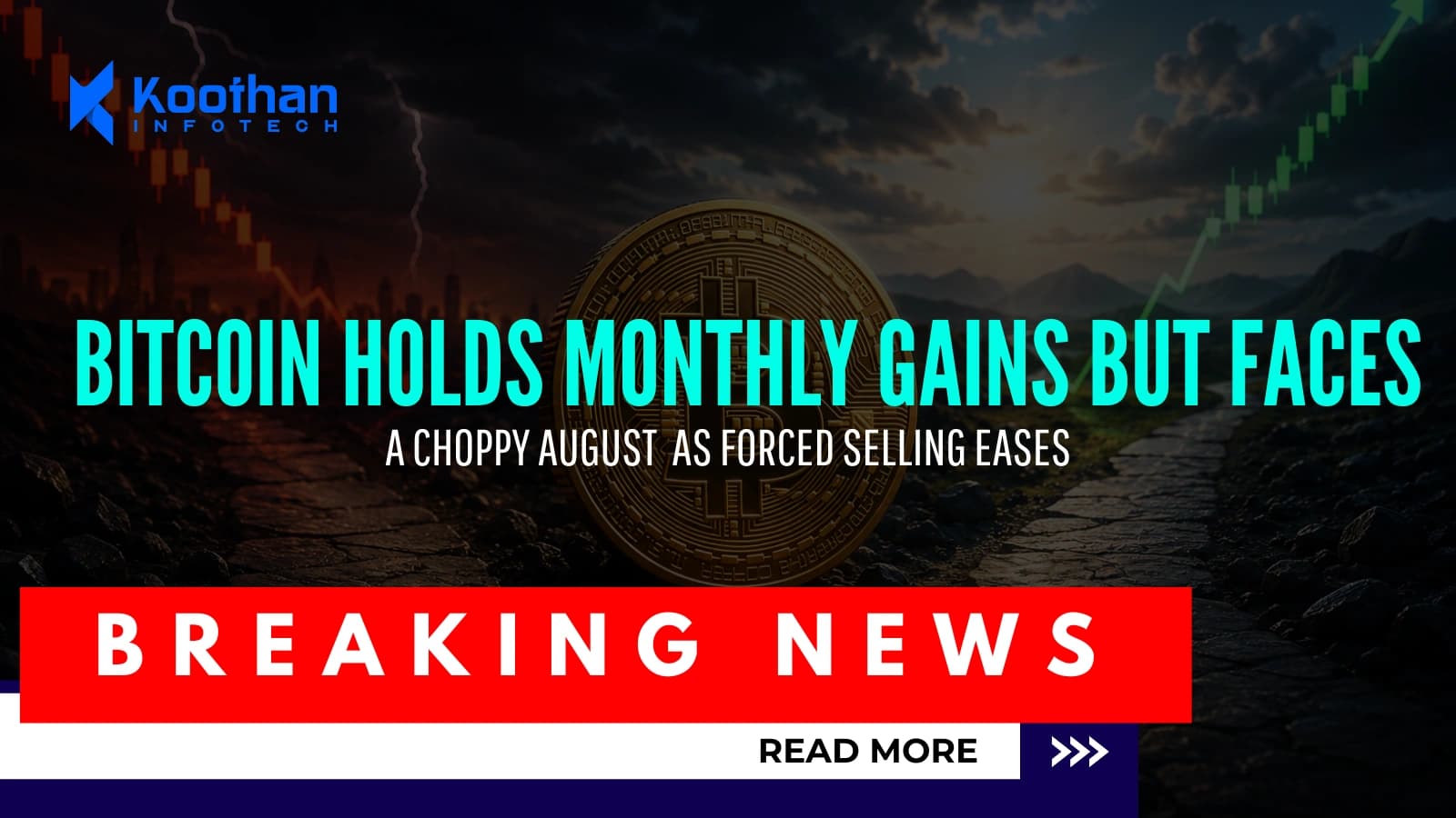 Bitcoin Holds Monthly Gains but Faces a Choppy August as Forced Selling Eases