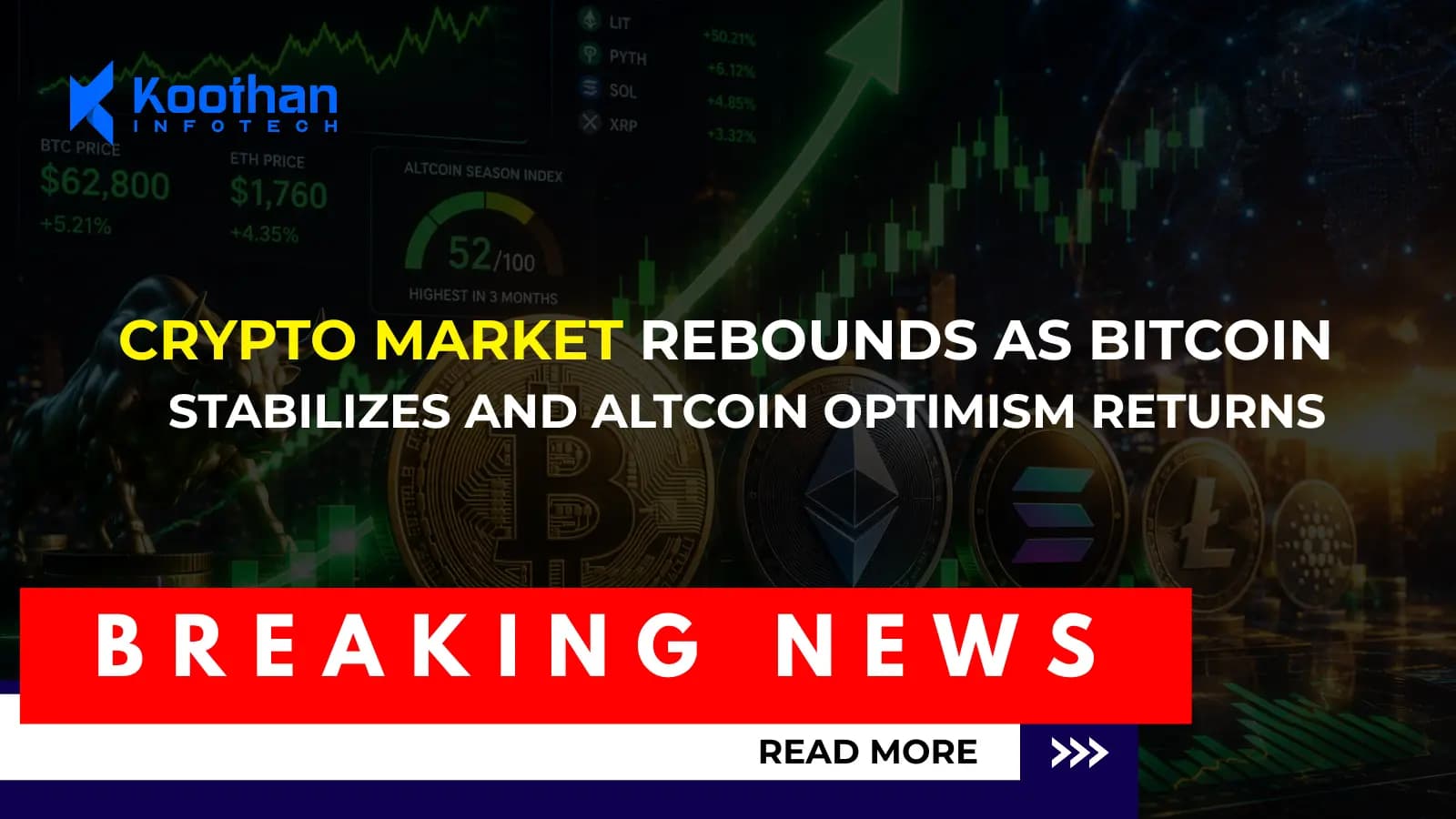 Crypto Market Rebounds as Bitcoin Stabilizes and Altcoin Optimism Returns