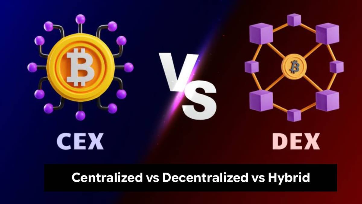 Types of Crypto Exchanges - Centralized vs Decentralized vs Hybrid